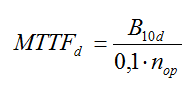 Mttfd & B10d-Wert berechnen